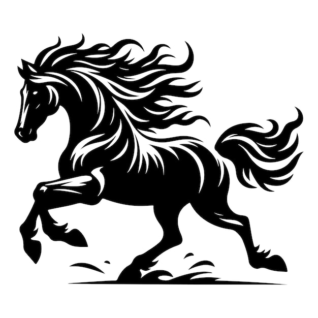 Jumping Horse Silhouette Clip Art Horse silhouette vector