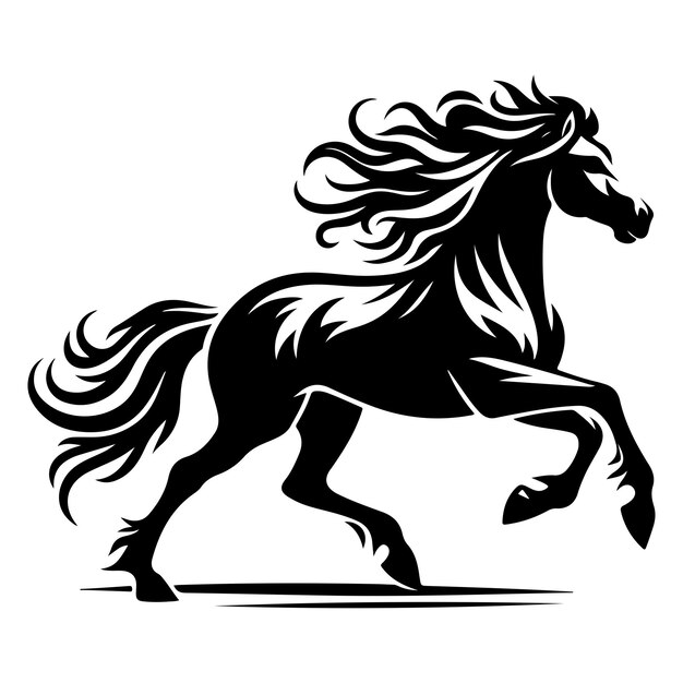 Vector jumping horse silhouette clip art horse silhouette vector