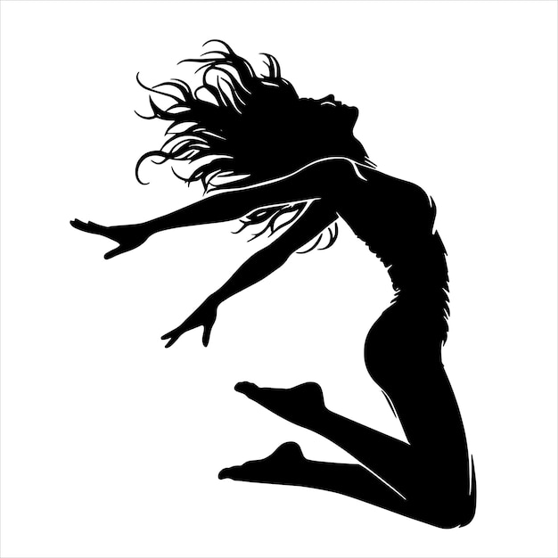 Jumping woman svg