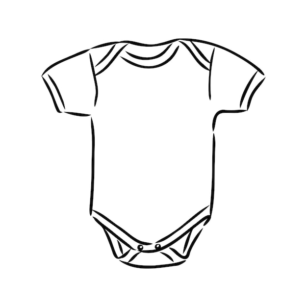 Jumpsuit. Baby bodysuit sketch. Baby bodysuit design. Bodysuit vector. Baby clothing template. You can use it as a mockup in your designs.