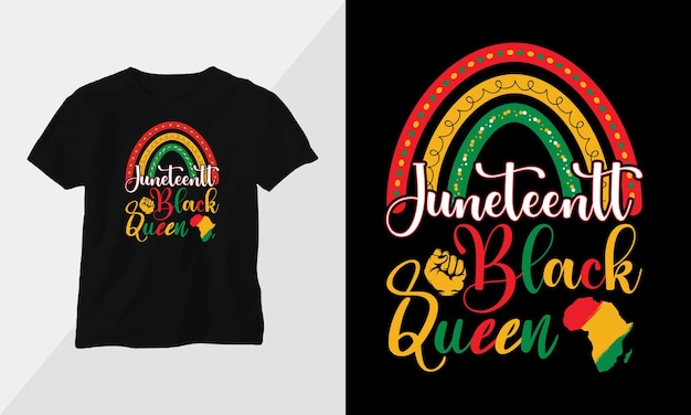 Vector juneteenth black history month in african theme color with groovy style design for tshirt