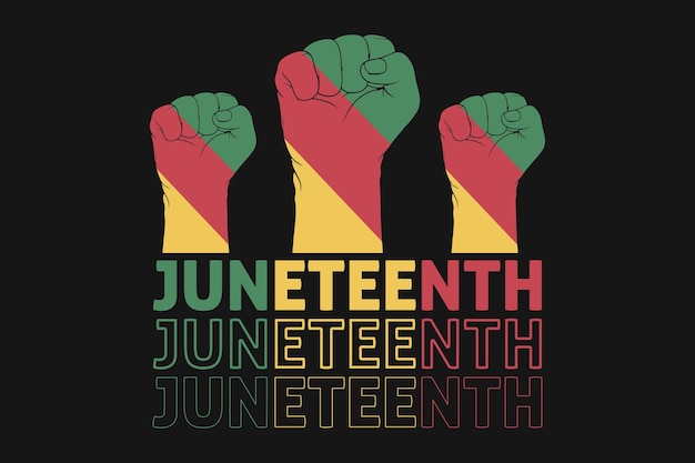 Vector juneteenth black history tshirt design