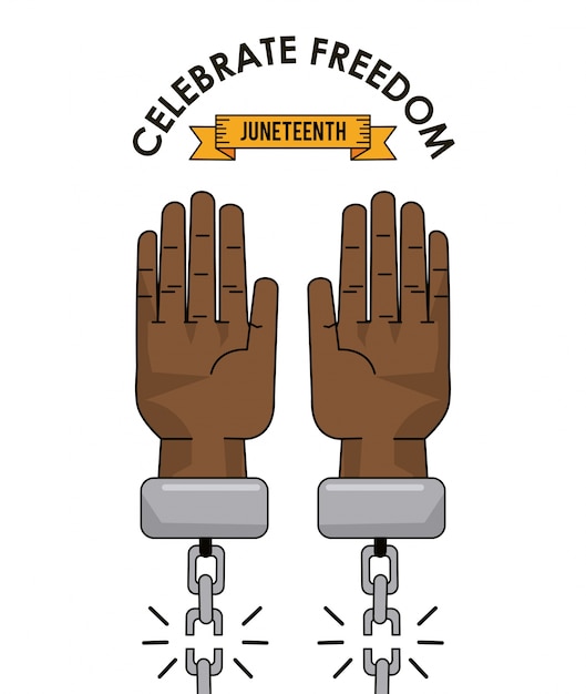 Vector juneteenth day celebrate freedom slave image