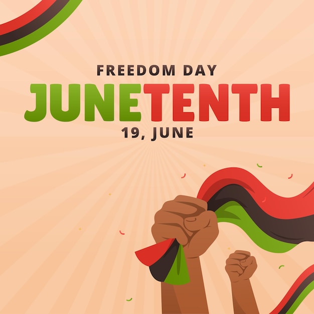 Vector juneteenth emancipation day african american independence day juneteenth holiday post vector