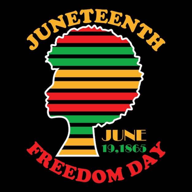 Vector juneteenth freedom day june 19 1865 tshirt design by vector