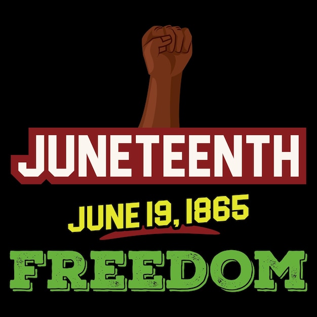 Vector juneteenth freedom t shirt juneteenth day t shirt