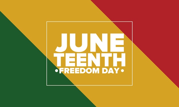 Juneteenth Independence Day in June Freedom or Emancipation day AfricanAmerican history Vector