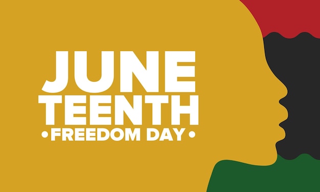 Juneteenth Independence Day in June Freedom or Emancipation day AfricanAmerican history Vector