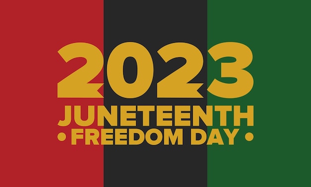 Juneteenth Independence Day in June Freedom or Emancipation day AfricanAmerican history Vector