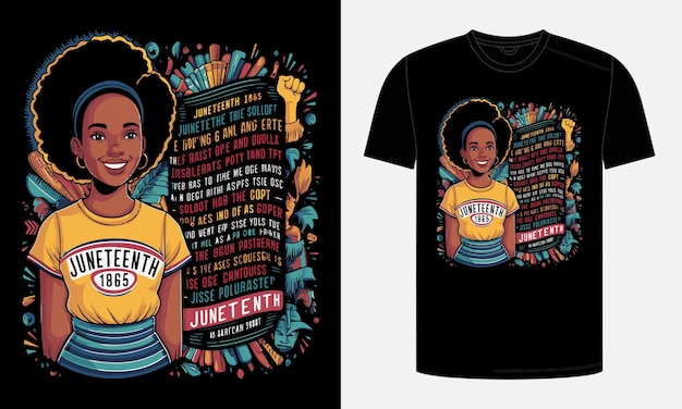 Vector juneteenth t shirt design black t shirt