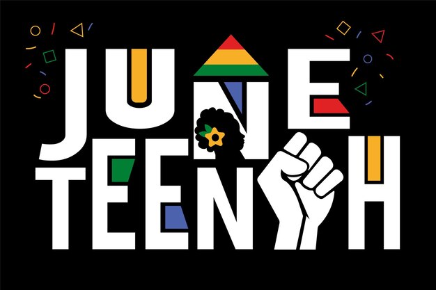 Vector juneteenth tshirt design banner vector logo illustration