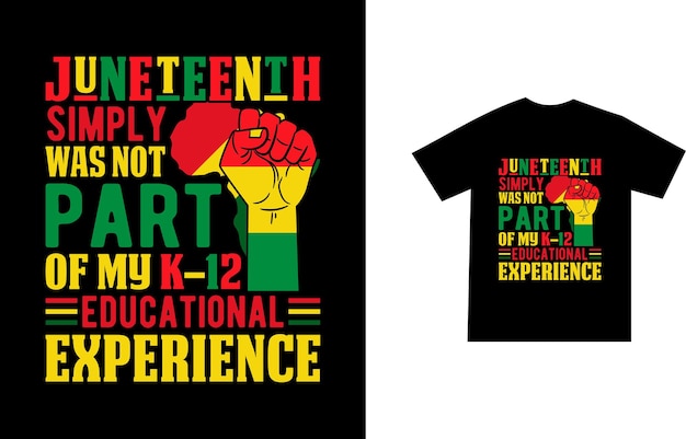 Juneteenth Tshirt Design And Black History Month Vector Template