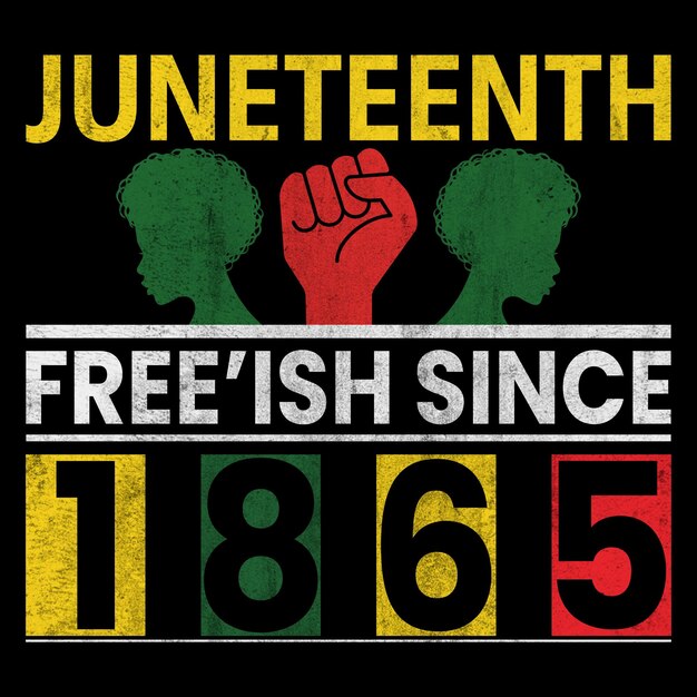 Juneteenth Tshirts Design Premium Vector