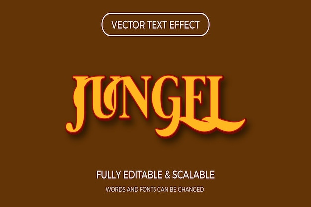 Jungel text effect design