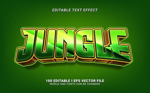 Jungle 3d style text effect