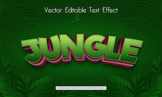 Jungle 3d text style effect