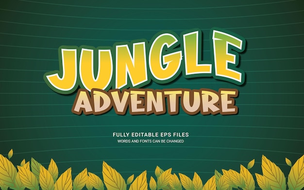 Jungle Adventure Editable text eps files