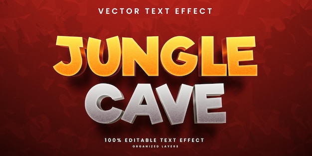 Jungle cave editable text effect