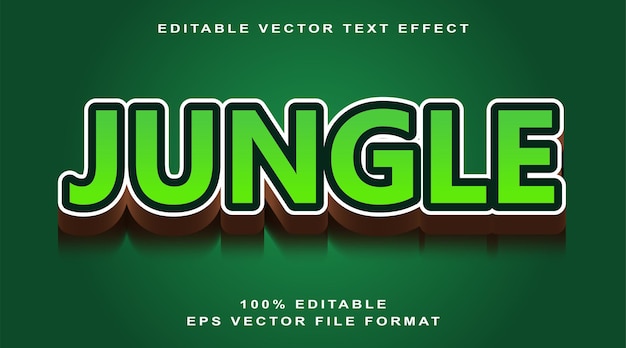 jungle editable 3D text effect