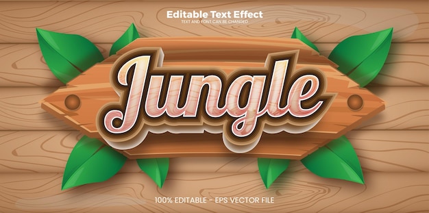 Jungle editable text effect in modern trend style