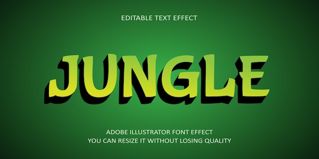 Jungle Editable text Effect