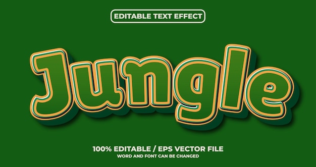 Jungle editable text effect