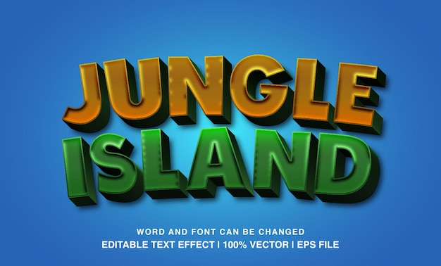 Jungle island text effect