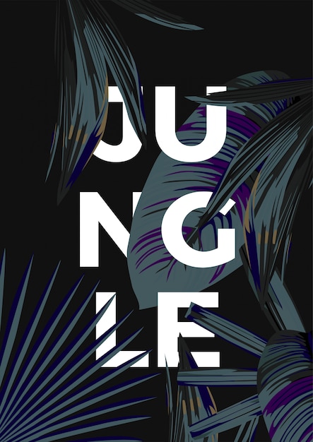 Jungle lettering dark