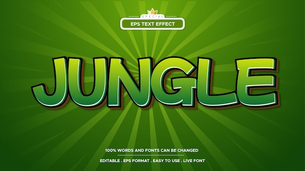 Jungle Text Effect editable