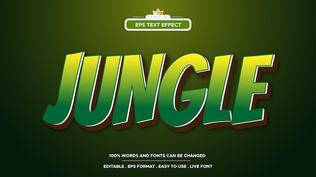 Jungle Text Effect editable