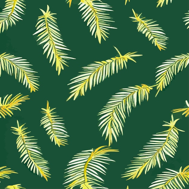 Jungle vector illustration with tropical leaves patern Trendy summer print Exotic seamless pattern turquoise