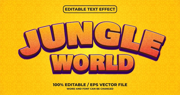 Jungle world text effect style