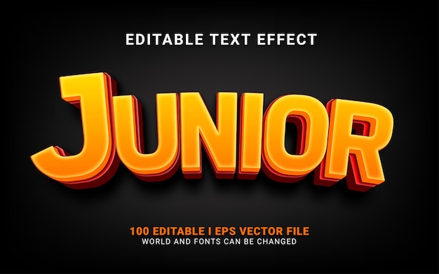 Junior text effect