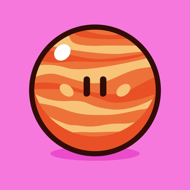 Jupiter cartoon vector illustration