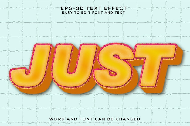 Just 3d text effect