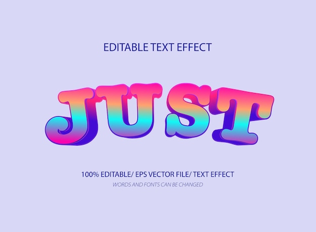 Just text effect