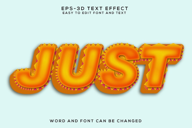 Just word 3d text effect