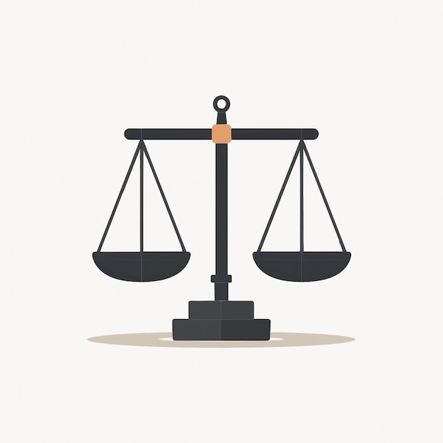 Vector justice balance scale illustration