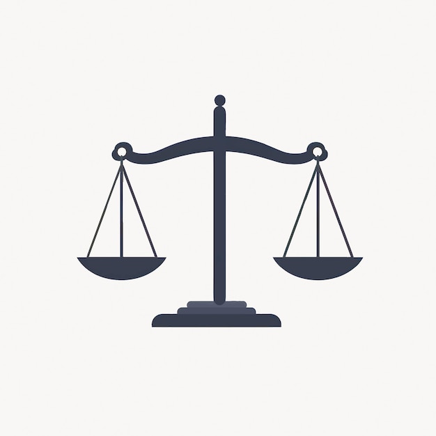 Vector justice balance scales icon