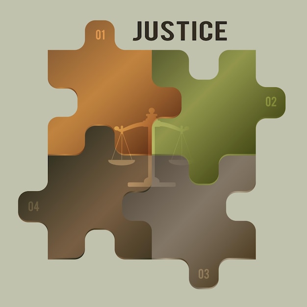 Justice concept components service puzzle style02