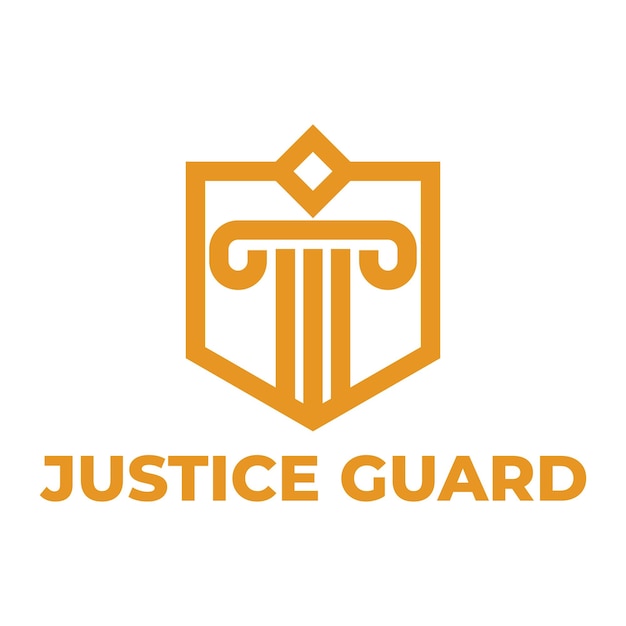 justice guard minimalist logo design