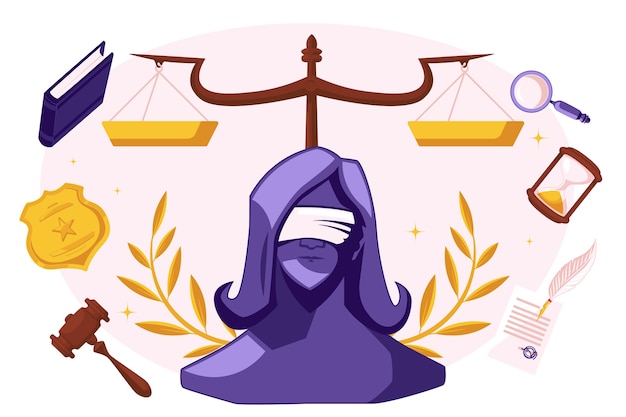 Justice illustration in flat design