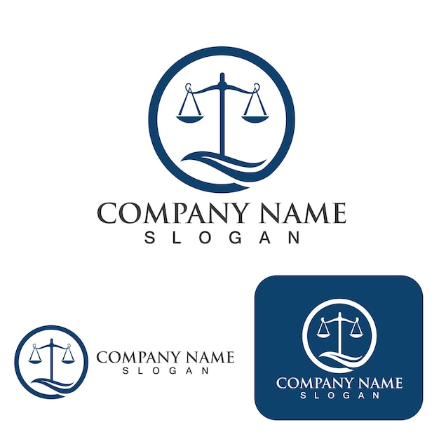 Justice law Logo Template vector illsutration design