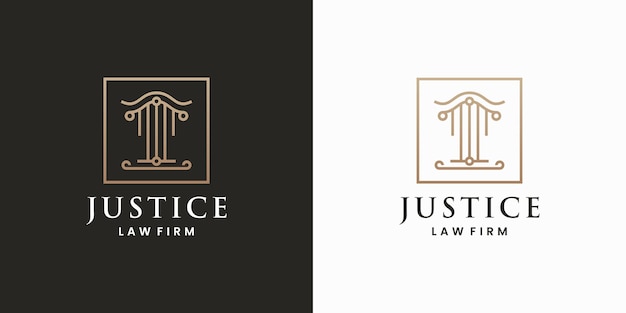 Justice pillar logo design law firm inspiration