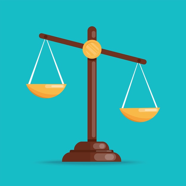 Justice scale Court symbol vector illustration