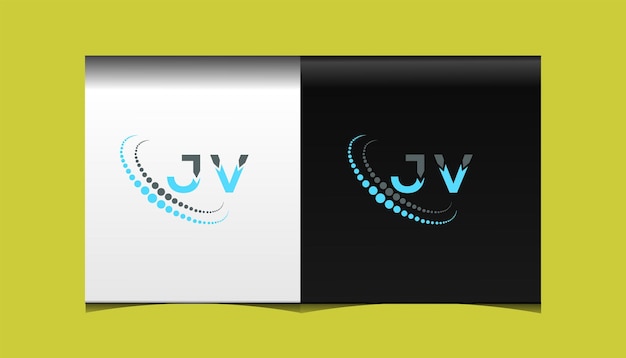 JV initial modern logo design vector icon template