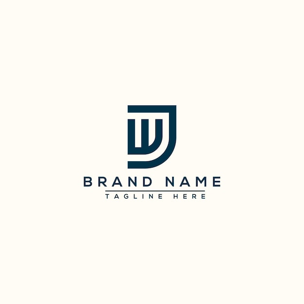 JW Logo Design Template Vector Graphic Branding Element