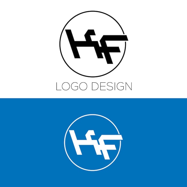 K F initial letter logo design