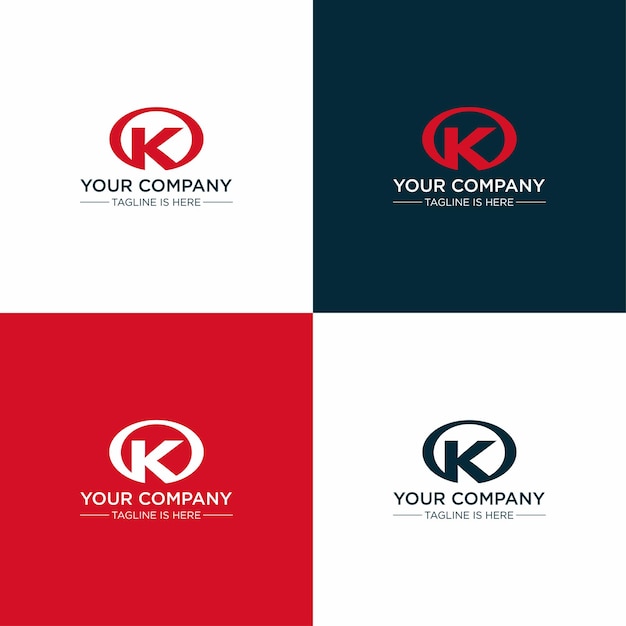 K Letter Creative Logo Design Template