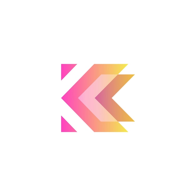 K Letter mark modern gradient logo design